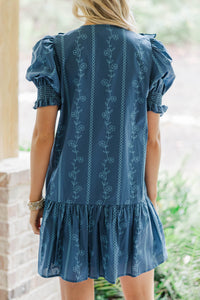 Until I Found You Blue Floral Dress
