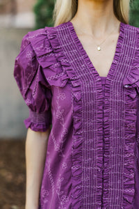 Until I Found You Plum Floral Dress