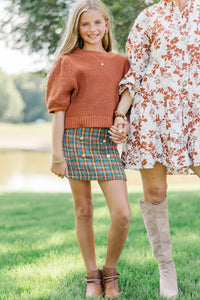 Girls: Best Of You Rust Short Sleeve Sweater