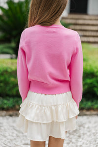 Girls: Woodland Walks Pink Pumpkin Sweater