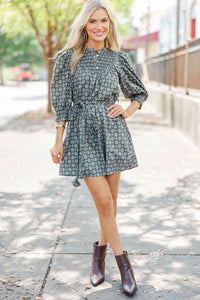 A Smiles Kind Of Day Black Medallion Dress