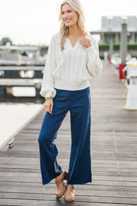 Been There White Cable Knit Sweater