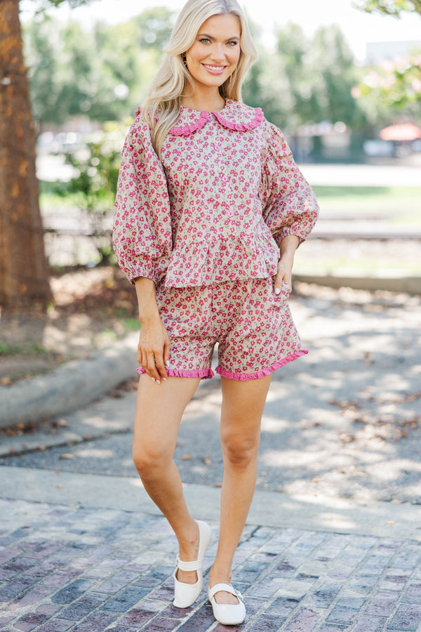 Precious Moments WIth You Brown Ditsy Floral Set