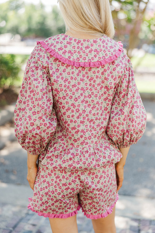 Precious Moments WIth You Brown Ditsy Floral Set