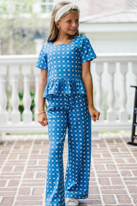 Girls: Playdate Pretty Navy Bow Print Set