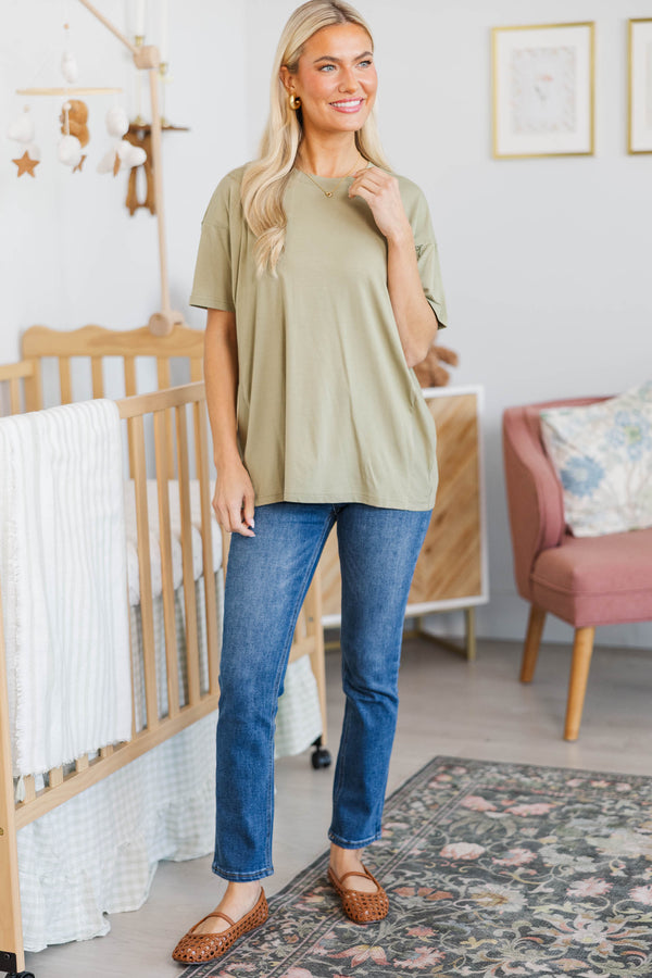 NURSING COLLECTION: Quiet Comfort Olive Tee