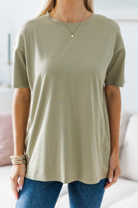 NURSING COLLECTION: Quiet Comfort Olive Tee