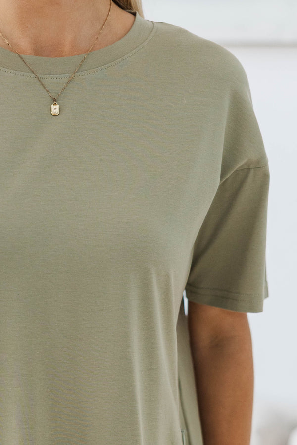 NURSING COLLECTION: Quiet Comfort Olive Tee