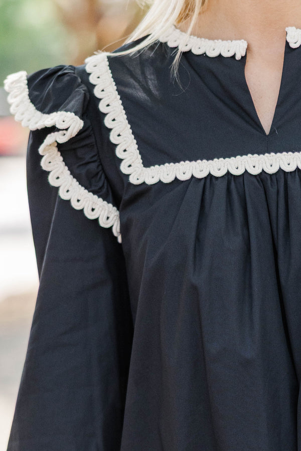 Work It Out Black Dress