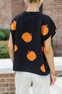 All For You Black Pumpkin Sweater