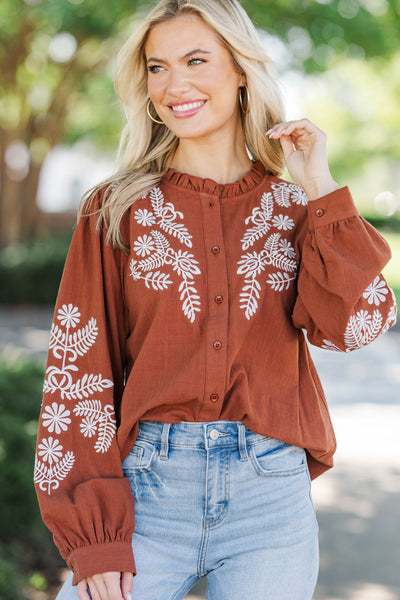 deres デレス　blooming embroidery blouse deres デレス blooming embroidery blouse 💗New IN💗 Double Sided