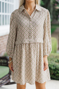 Thinking Of You Pink Medallion Shirt Dress