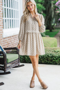 Thinking Of You Pink Medallion Shirt Dress