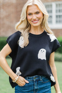 All For You Black Ghost Sweater