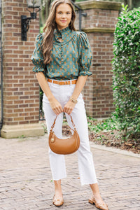 All You Could Need Teal Medallion Blouse