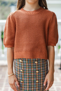 Girls: Best Of You Rust Short Sleeve Sweater