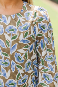 Girls: The Kristy Brown Floral Drop Waist Dress