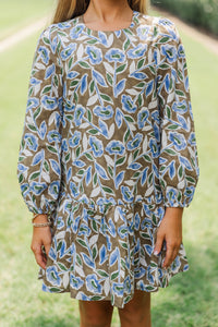 Girls: The Kristy Brown Floral Drop Waist Dress