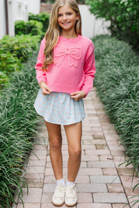 Girls: With Love Pink Bow Sweater