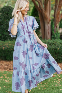 Showing You My Best Plum Floral Midi Dress