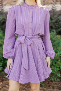 Do My Best Plum Striped Dress