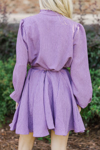 Do My Best Plum Striped Dress