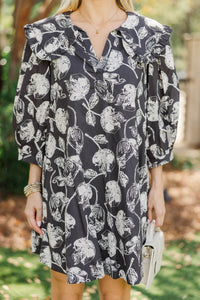 Someone Like Me Black Floral Dress