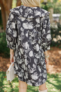 Someone Like Me Black Floral Dress