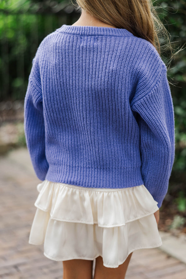 Girls: Lavender Trick Or Treat Sweater