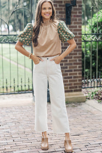 A Little Statement Teal Floral Courdory Blouse