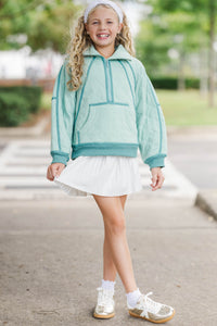 Girls: Always Direct Mint Quilted Pullover