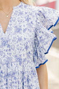 Stay Consistent Navy Toile Midi Dress