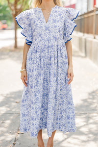 Stay Consistent Navy Toile Midi Dress