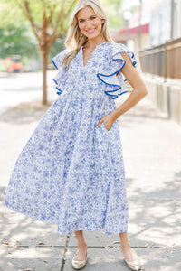 Stay Consistent Navy Toile Midi Dress