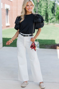 More Than Ready Black Eyelet Blouse