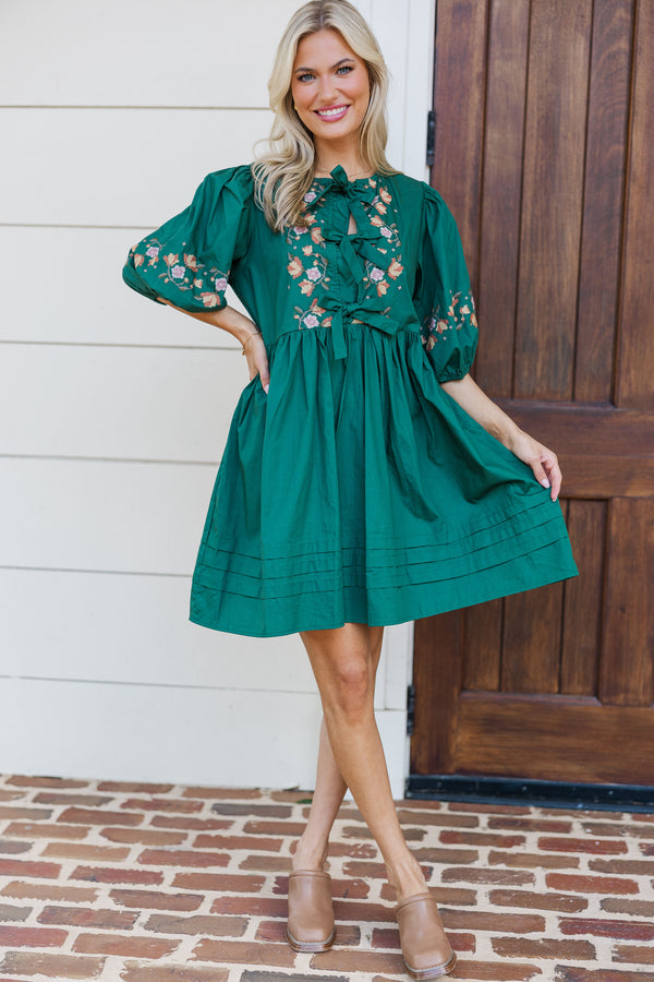 Already Obsessed Hunter Green Babydoll Dress Shop the Mint Already Obsessed Hunter Green Babydoll Dress Shop the Mint