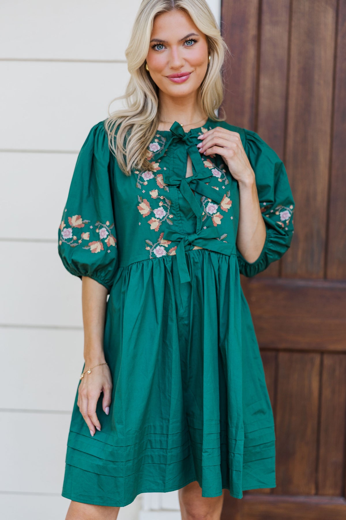 Already Obsessed Hunter Green Babydoll Dress – Shop the Mint