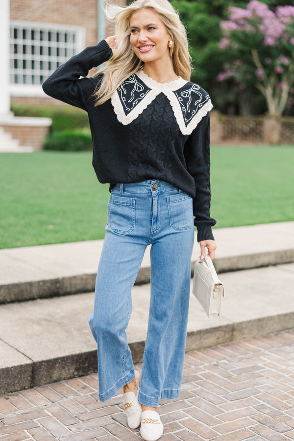 The Midnight Moon Black Sweater