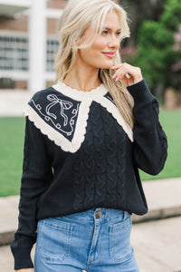 The Midnight Moon Black Sweater