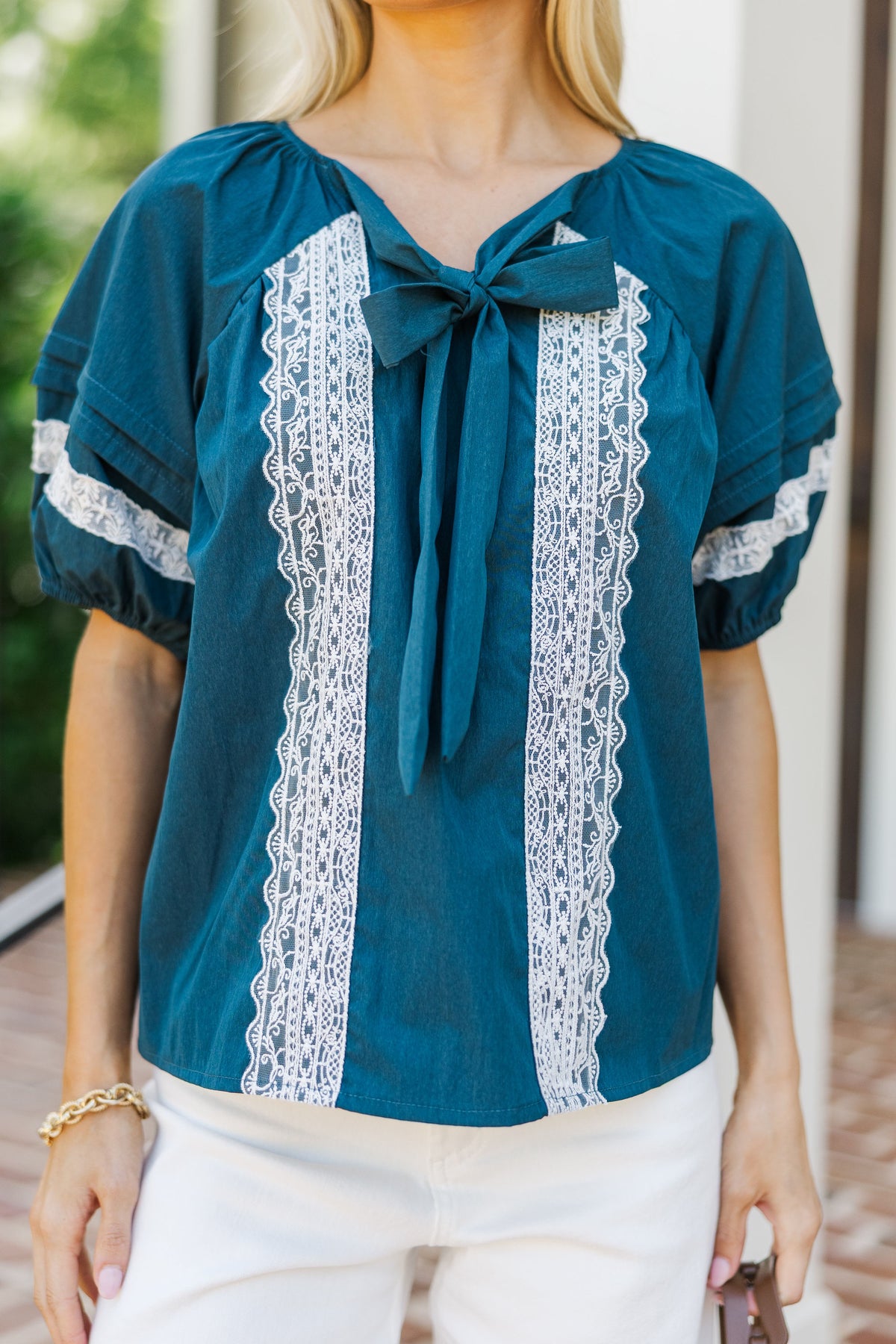 Do What's Right Teal Lace Blouse – Shop the Mint