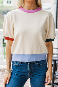 Hello Harvest Cream Sweater