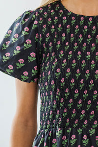 NURSING COLLECTION: Make The Right Choice Black Floral Medallion Maxi Dress