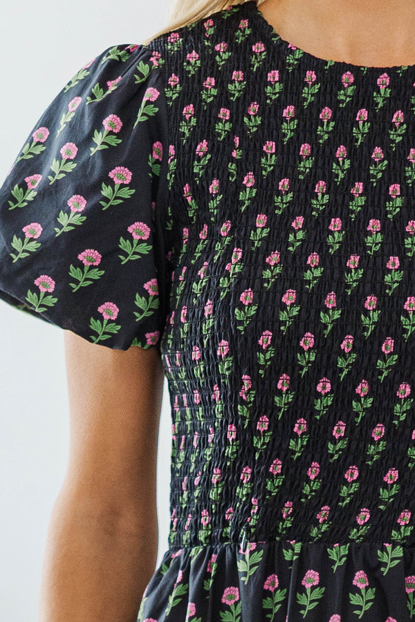 NURSING COLLECTION: Make The Right Choice Black Floral Medallion Maxi Dress