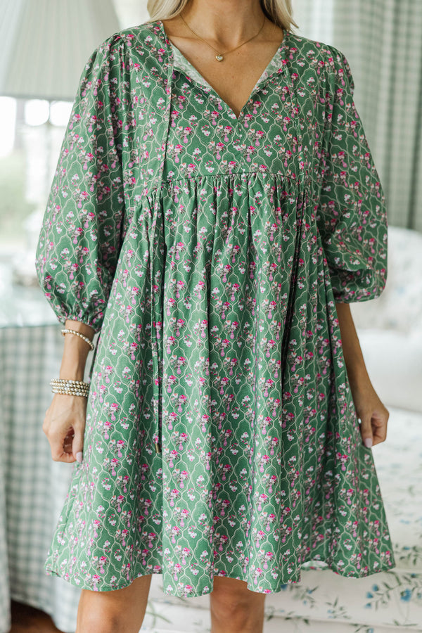 NURSING COLLECTION: It's All True Green Medallion Dress