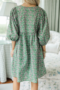 NURSING COLLECTION: It's All True Green Medallion Dress