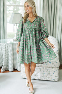 NURSING COLLECTION: It's All True Green Medallion Dress