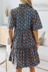 NURSING COLLECTION: Feeling Your Best Teal Medallion Dress