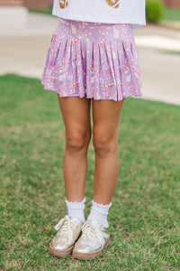 Girls: The Sadie Lavender Spirit Print Skort