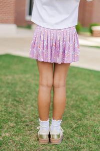 Girls: The Sadie Lavender Spirit Print Skort