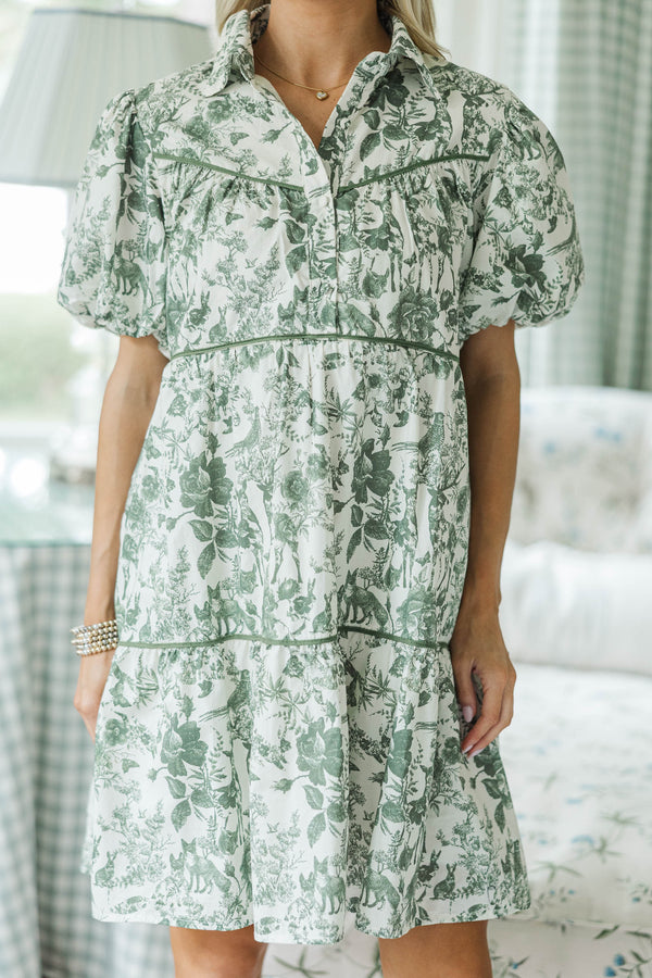 NURSING COLLECTION: Little Memories Olive Toile Dress